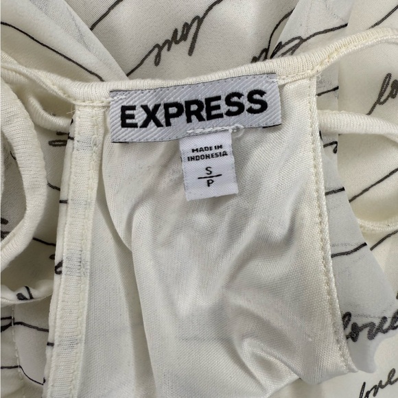 Express White Script Print Tank Top - Picture 7 of 8